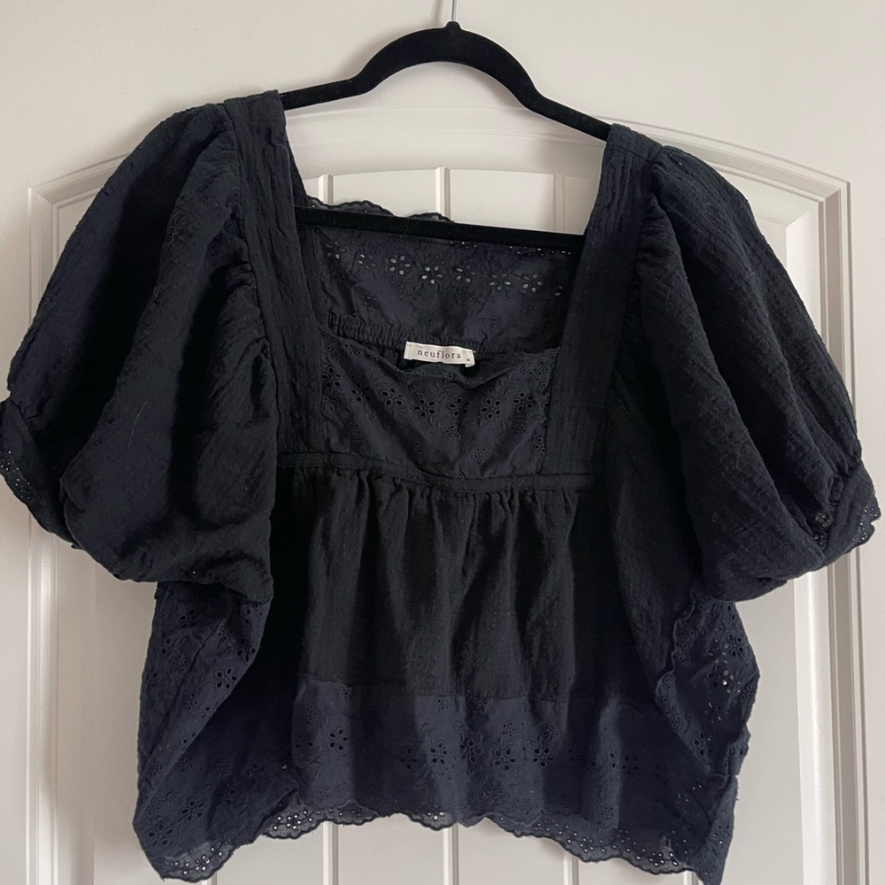 Neuflora Black Milan Blouse Size M
